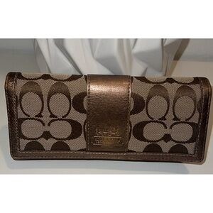 Coach Bronze Metallic Long Wallet 🥉